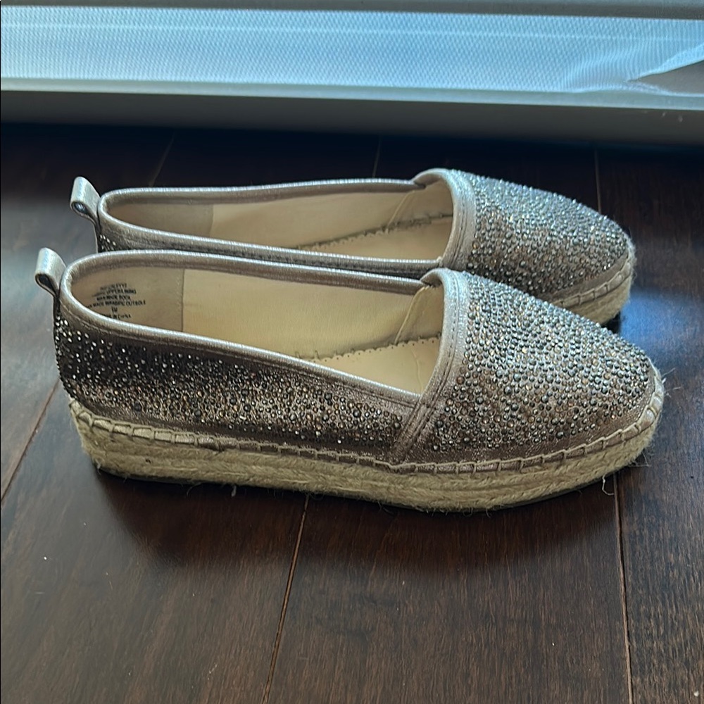 Women's Glitter Espadrille Flats